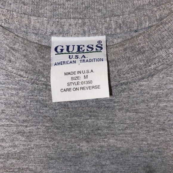 Guess Mens Medium Gray Classic Crewneck Short Sleeve T-Shirt NWT - Picture 2 of 4